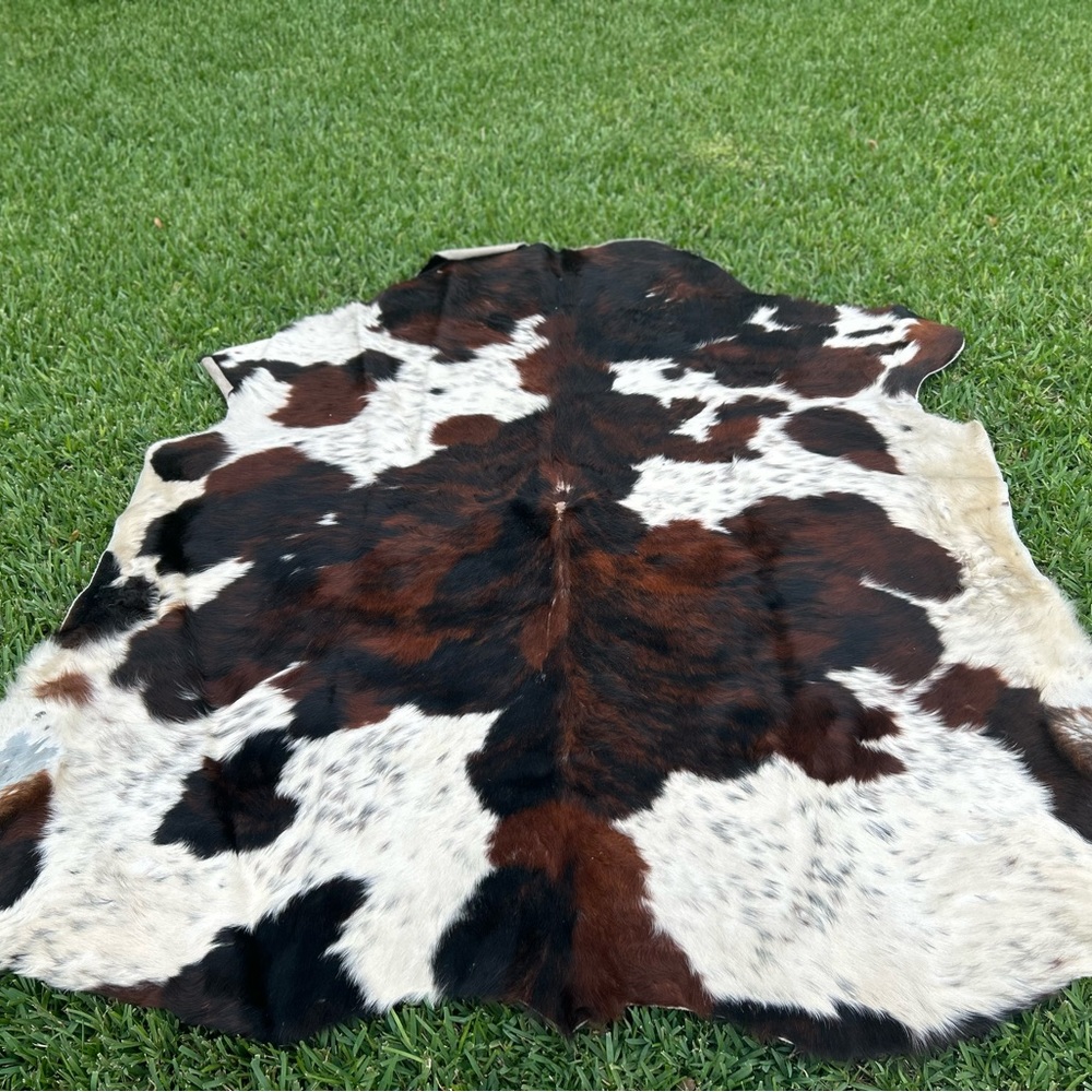 Tricolor Cow Hide Rug 5x7